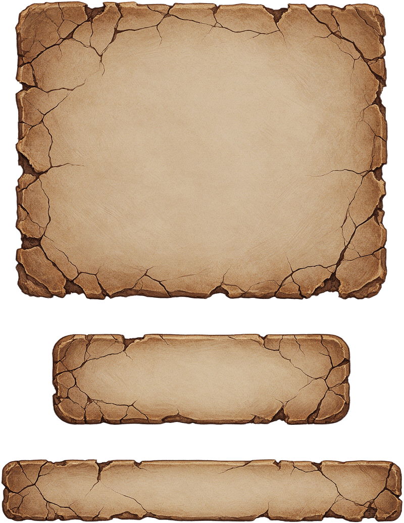 UI Style 2 - Cracked Aged Leather Tome