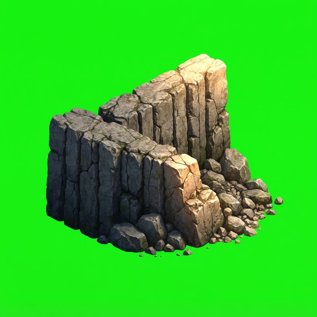 Image: Isometric 2:1 dimetric game sprite, the END block 