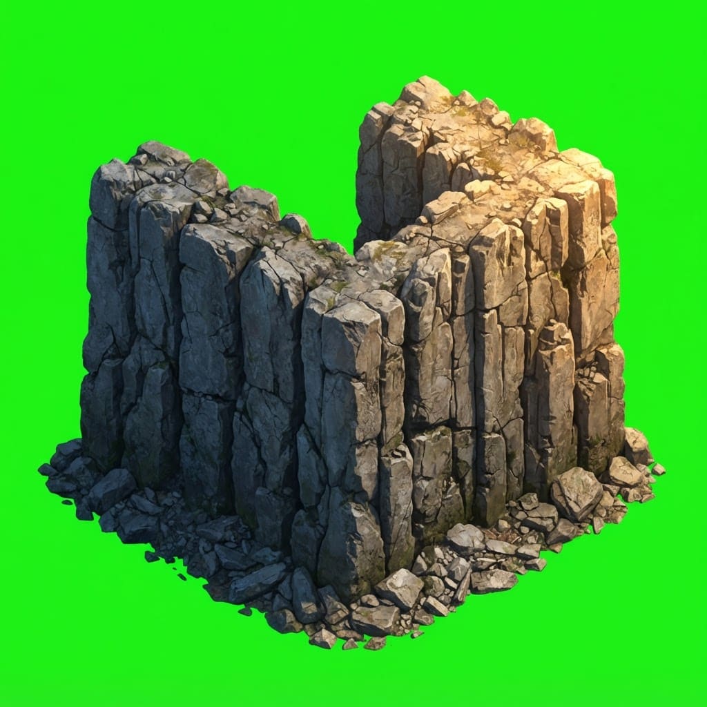 Image: Isometric 2:1 dimetric game sprite, one INSIDE-COR