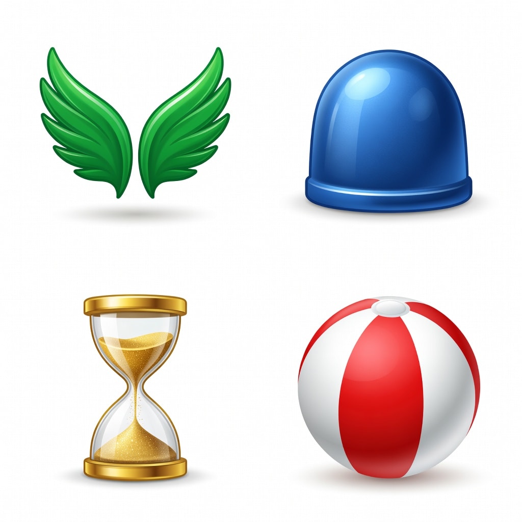 Blob Beach Volley Power-Up Icon Set