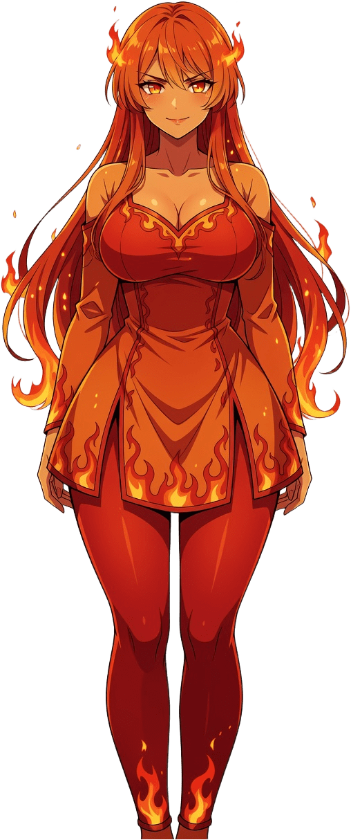 Emberling - Fire Girl Sprite (v2)