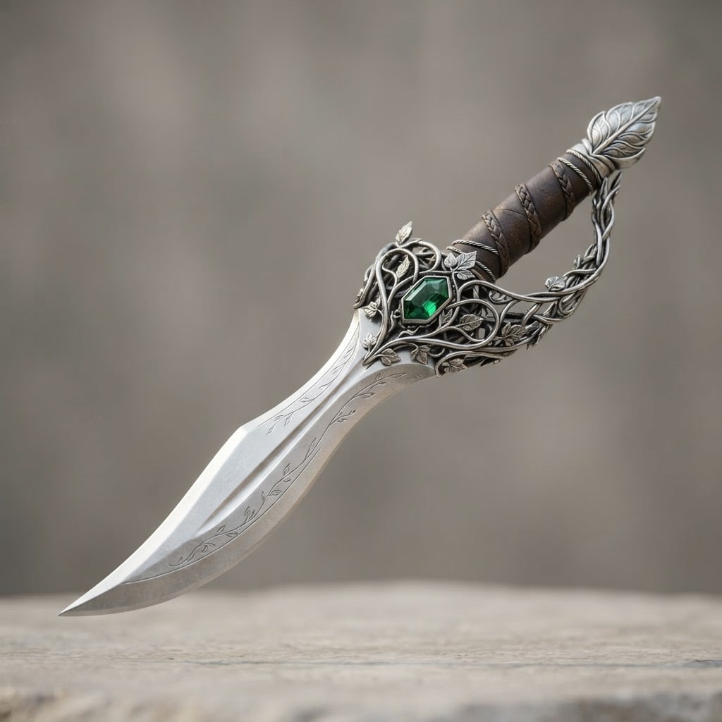 Image: Elven leaf short blade, compact curved leaf, dense