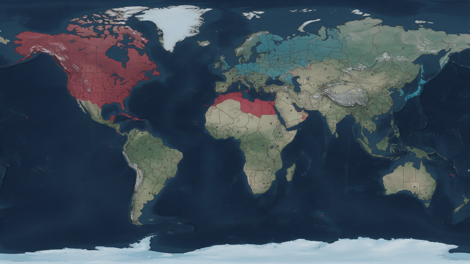 Global Command World Map Concept
