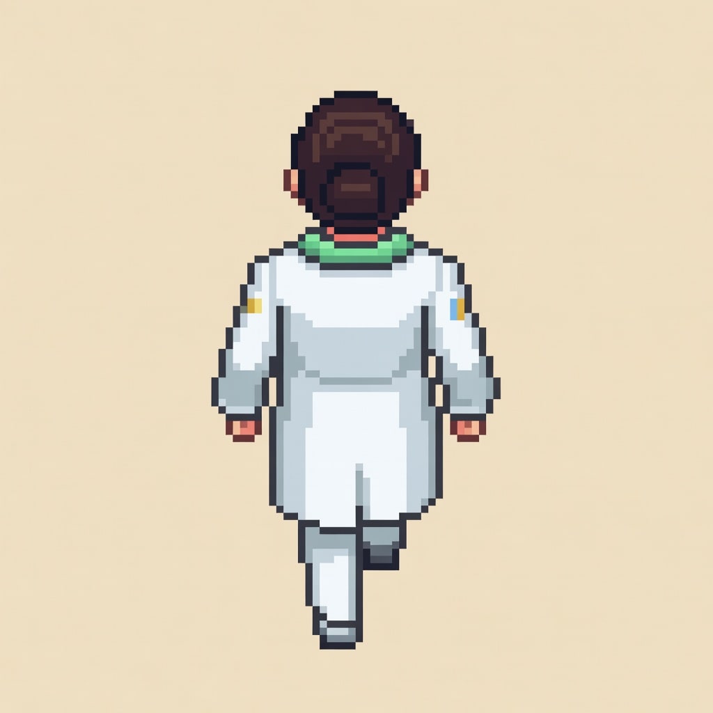 Researcher Walk North (flat top-down 1x1)