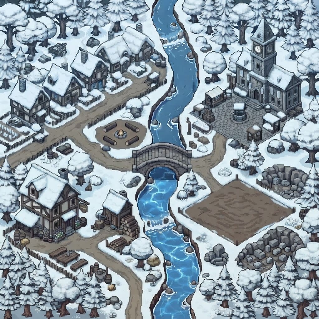 Image: Change the season of this exact pixel art scene to