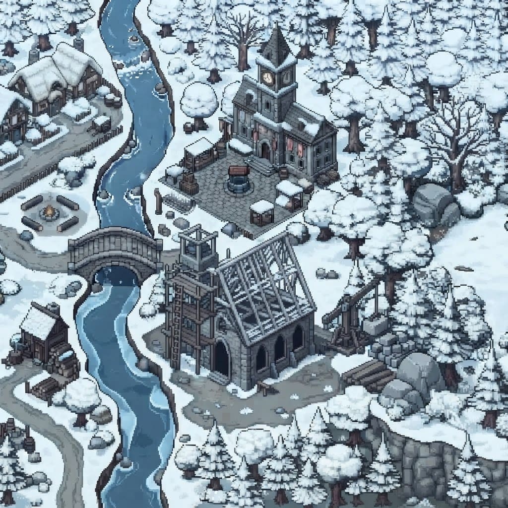 Image: Change the season of this exact pixel art scene to