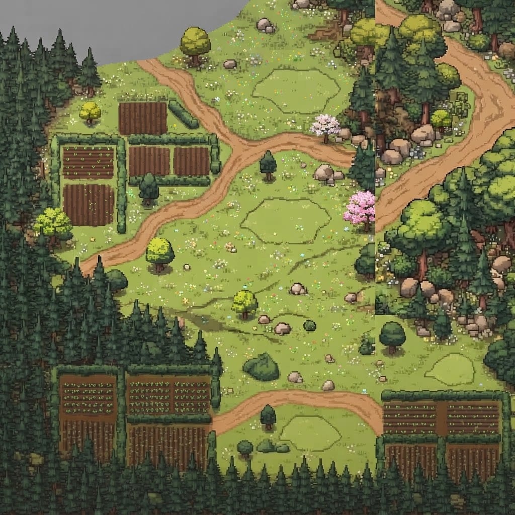 Image: Change the season of this exact pixel art scene to