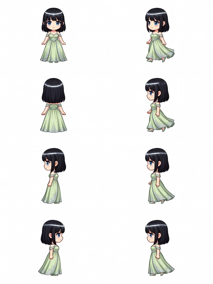 F!MC Elven Gown Overworld Sheet
