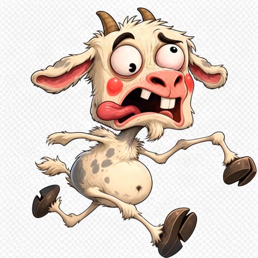 Cartoon Goat Character