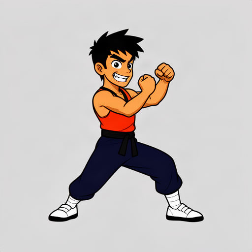 Martial Arts Fighter Pose