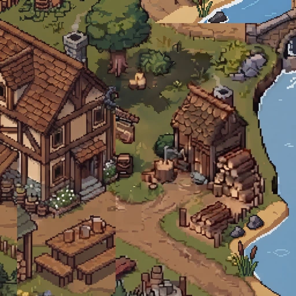 Image: This image is a soft, blurry, upscaled layout guid