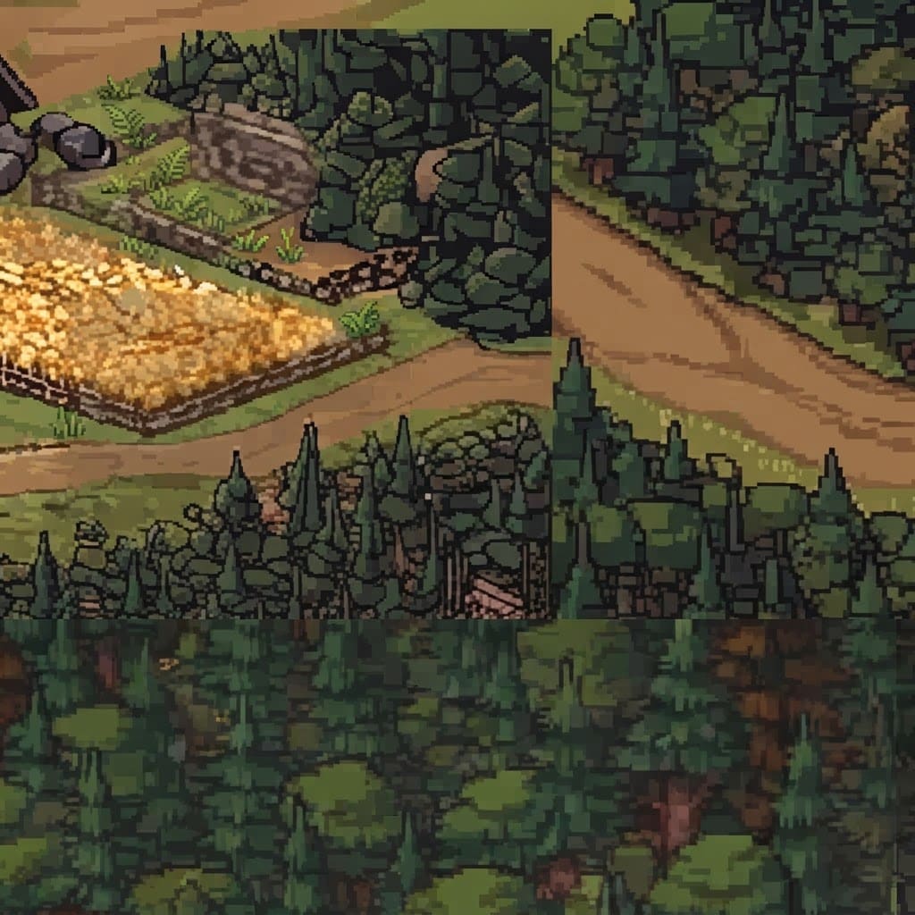 Image: This image is a soft, blurry, upscaled layout guid