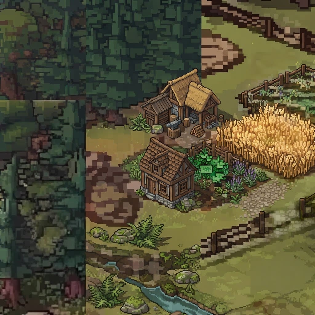 Image: This image is a soft, blurry, upscaled layout guid