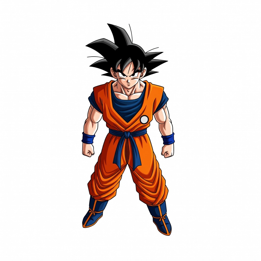 Goku player sprite (idle, facing right)