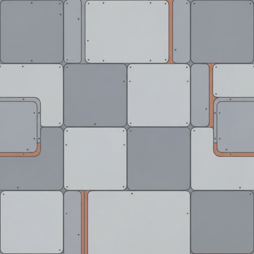 Image: Civilian utility spacecraft hull plating, seamless