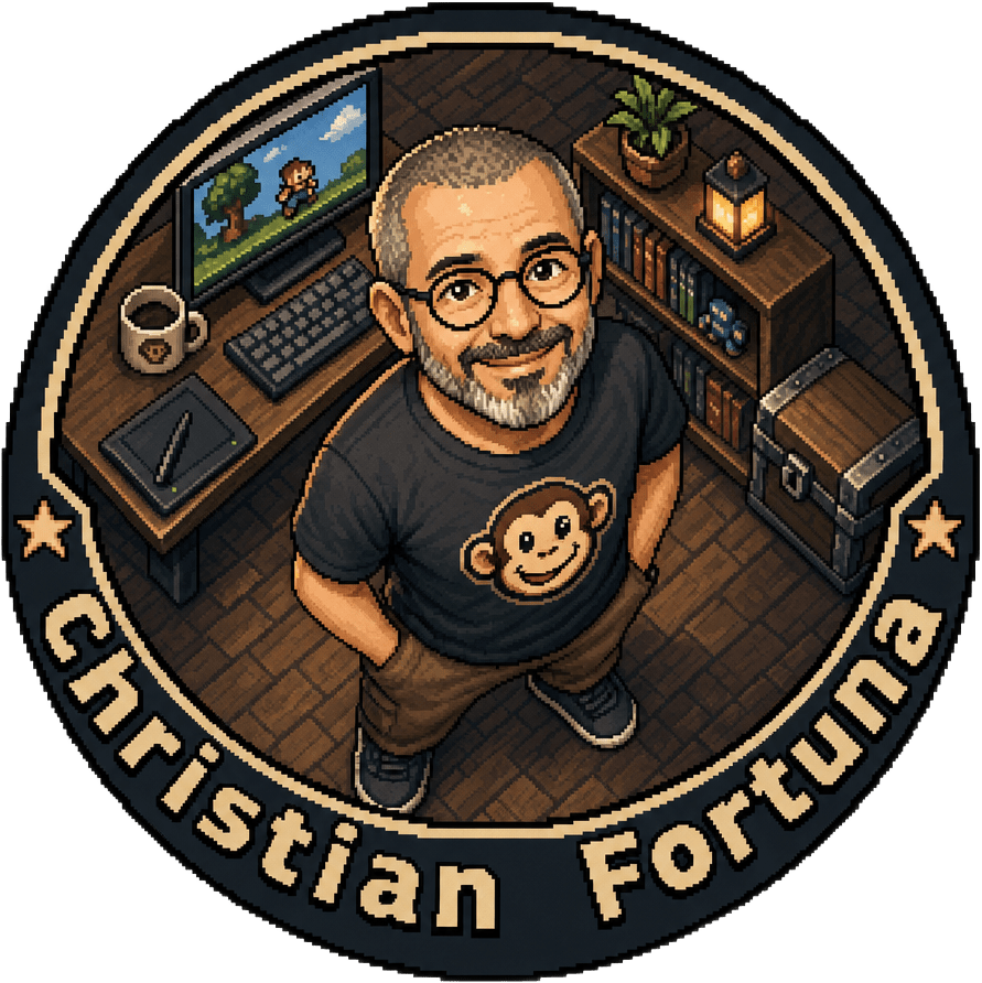 Christian Fortuna Dark Pixel Stamp