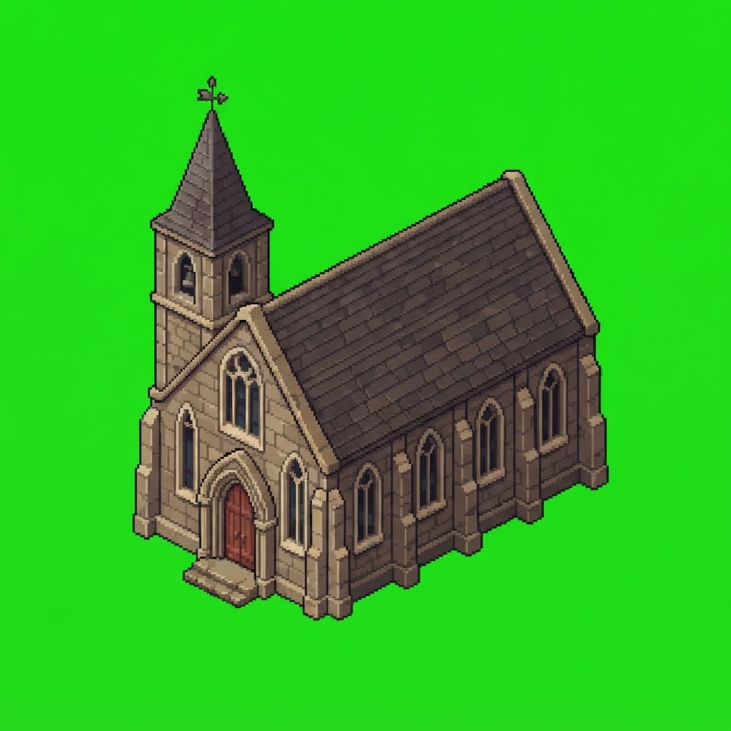 Image: Pixel art game asset: a single small medieval ston