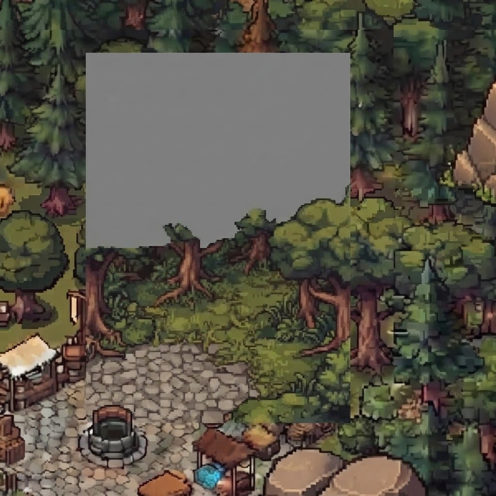 Image: Pixel art game map, same crisp pixel style, pixel