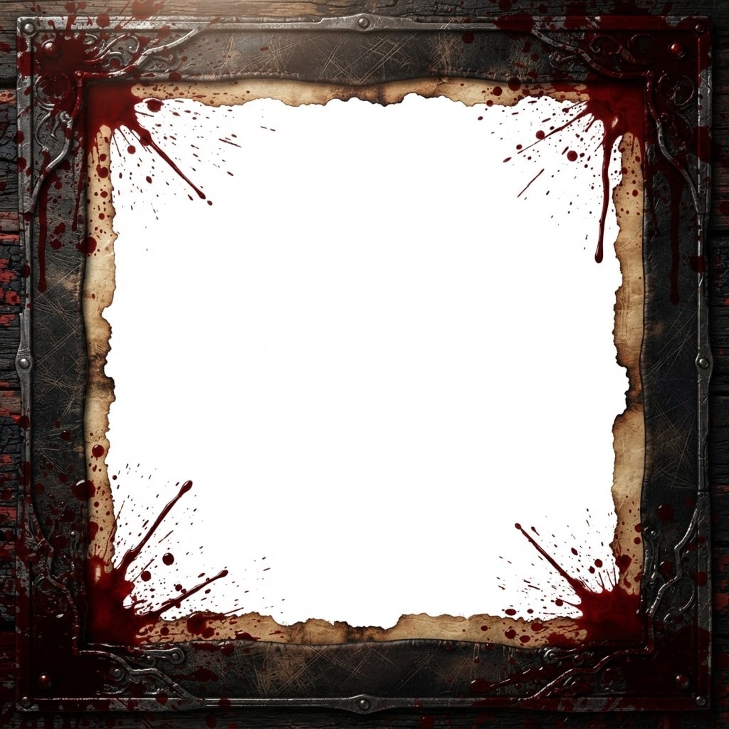 Image: A full-frame screen overlay texture: dark red bloo