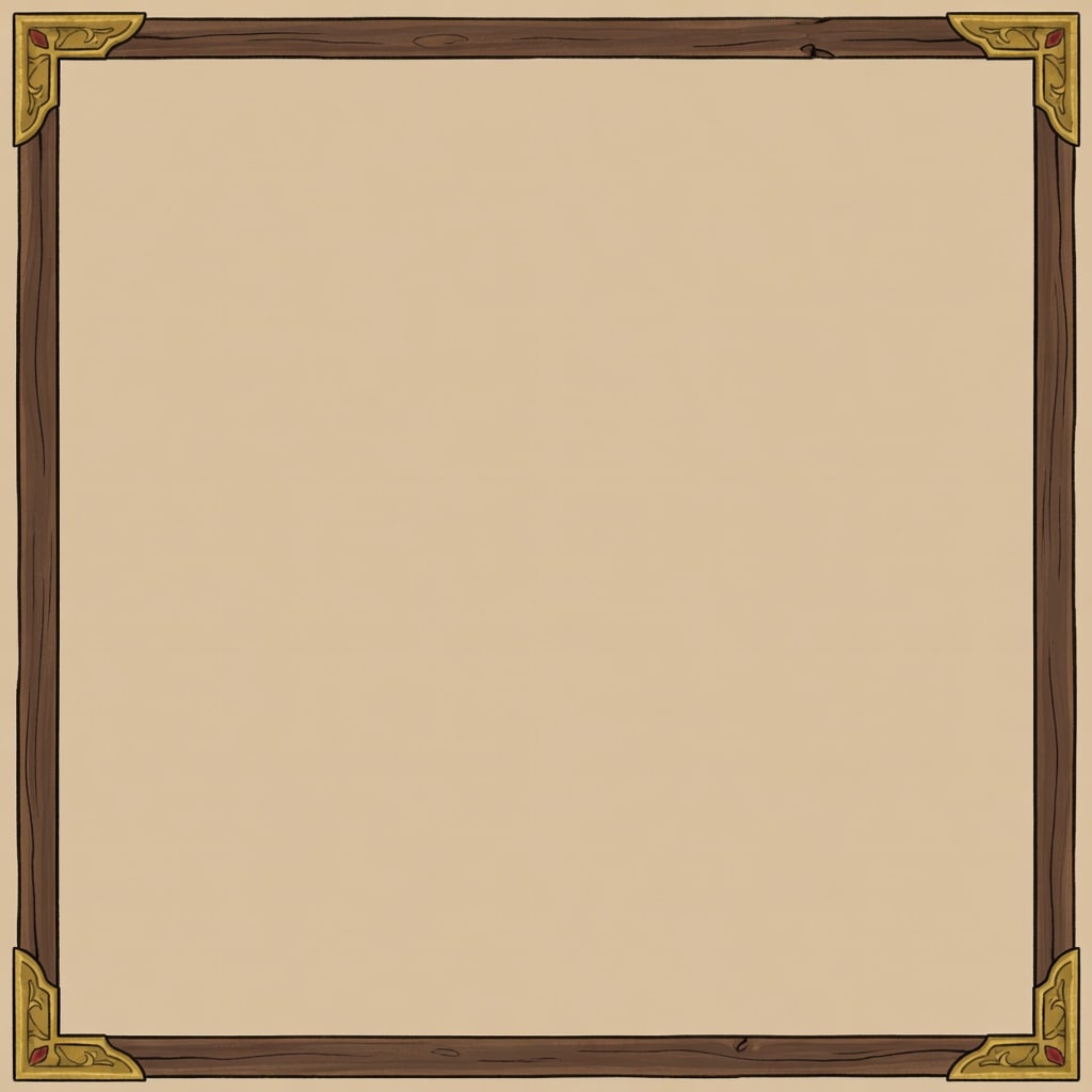 UI Panel Frame - Parchment and Brass