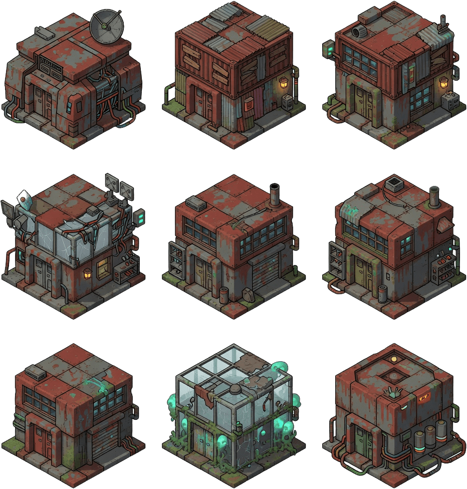 Edificios de Base - Vista Top-Down RimWorld