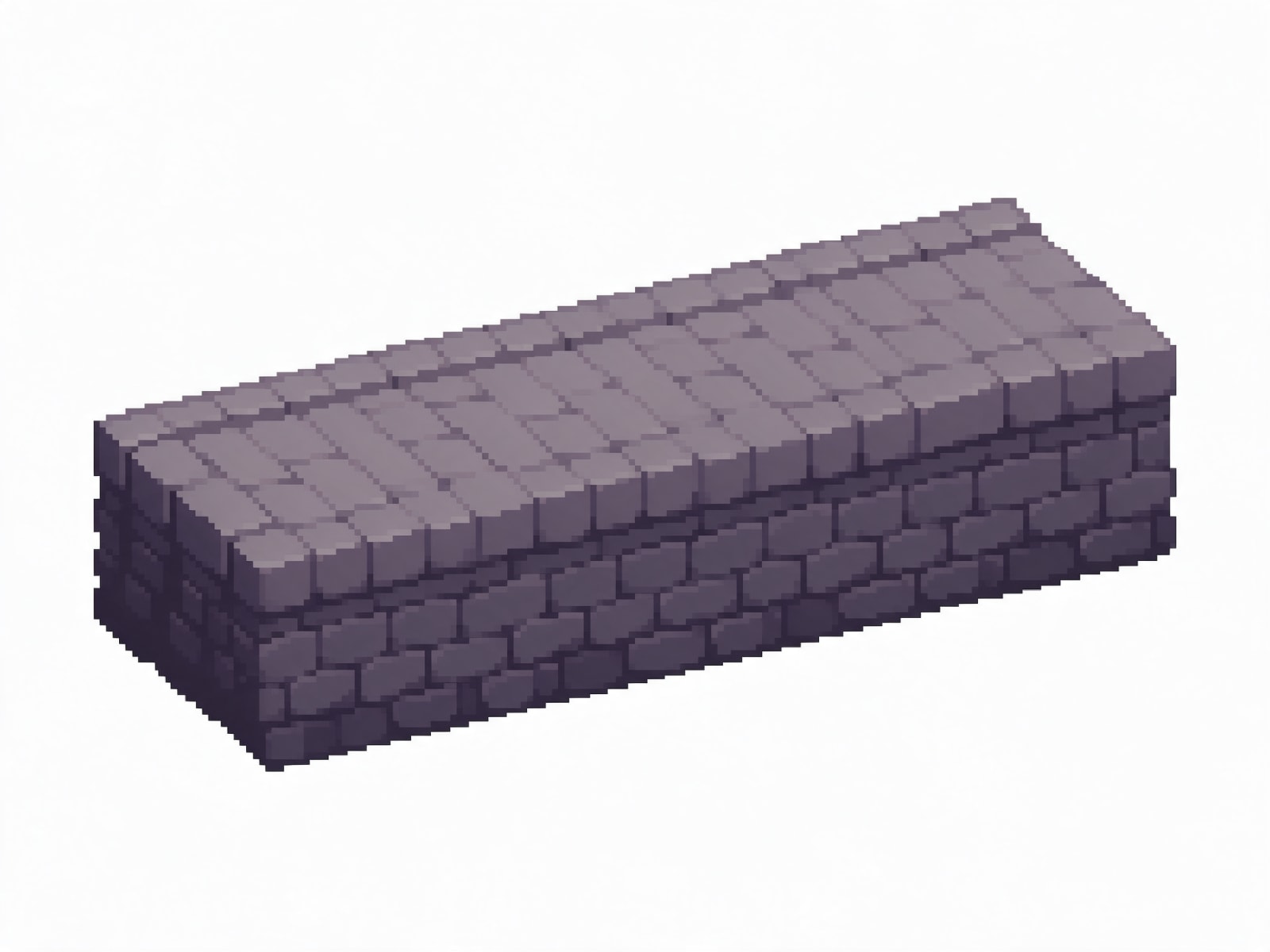 Puente de arena Omega - tramo horizontal de piedra pixel art