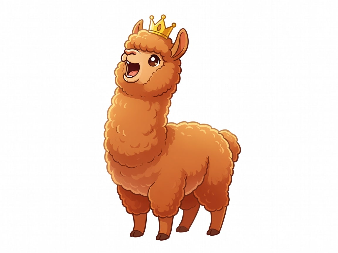 Llama card art - Kral guanako