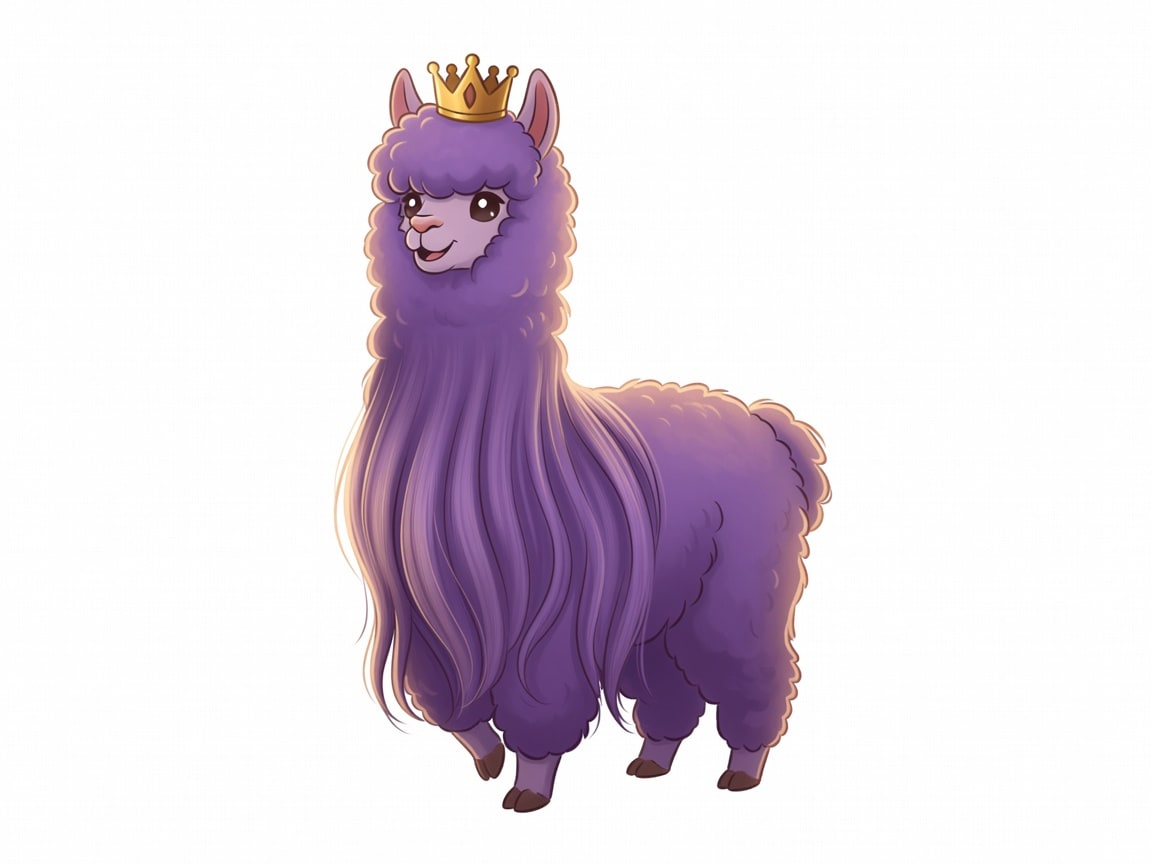 Llama card art - Kral suri