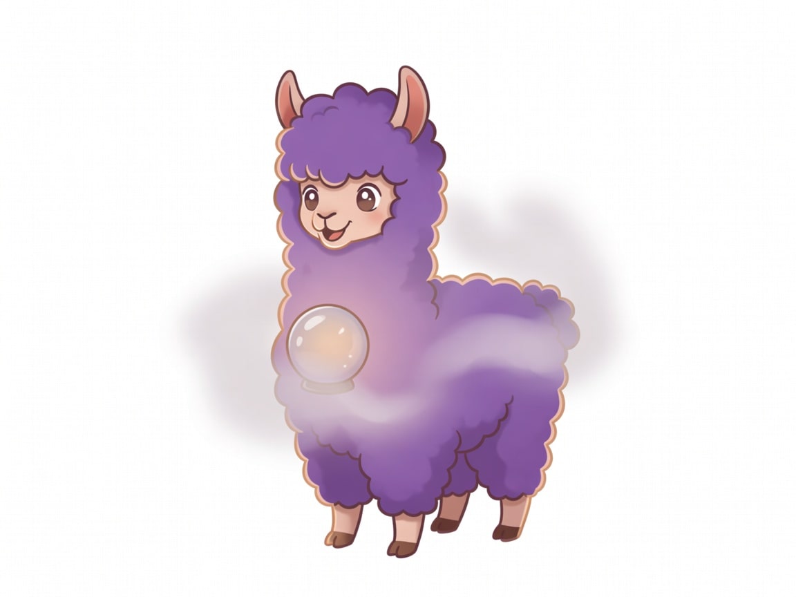 Llama card art - Suri vestkyne