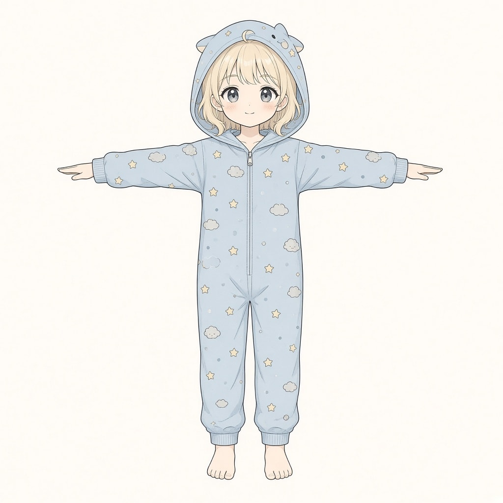Fair-Haired Pajama Girl