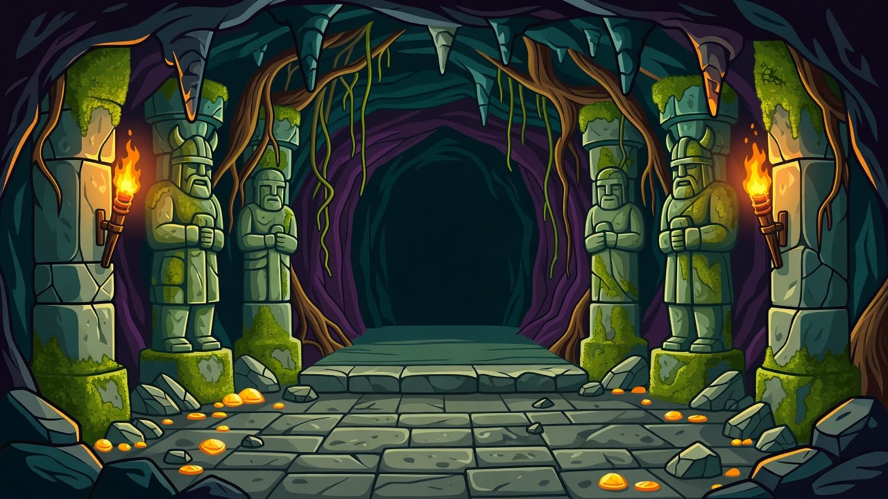 Cave Temple Background