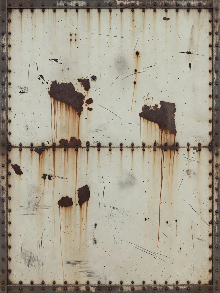 Industrial Door Leaf Rusted Ivory