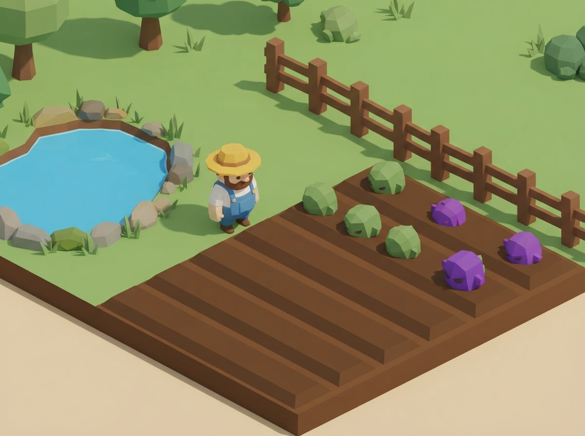 Chunky Low-Poly Fields