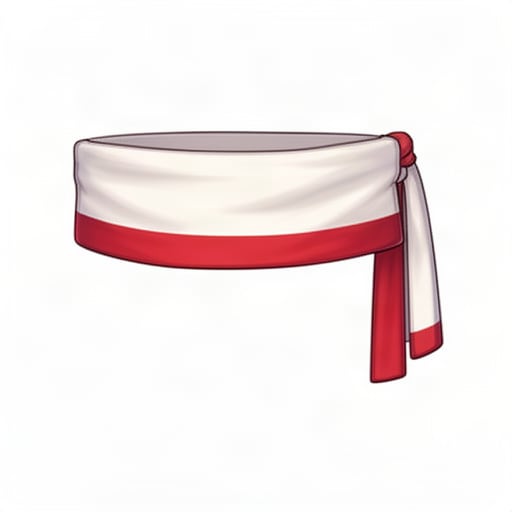 Red White Sash Headwrap
