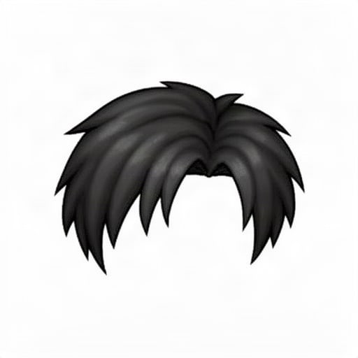 Black Spiky Anime Hair