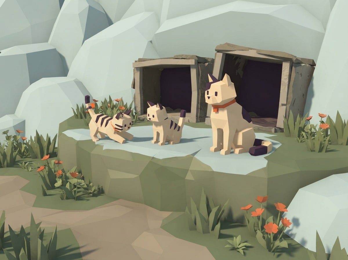 Chunky Low-Poly Cats