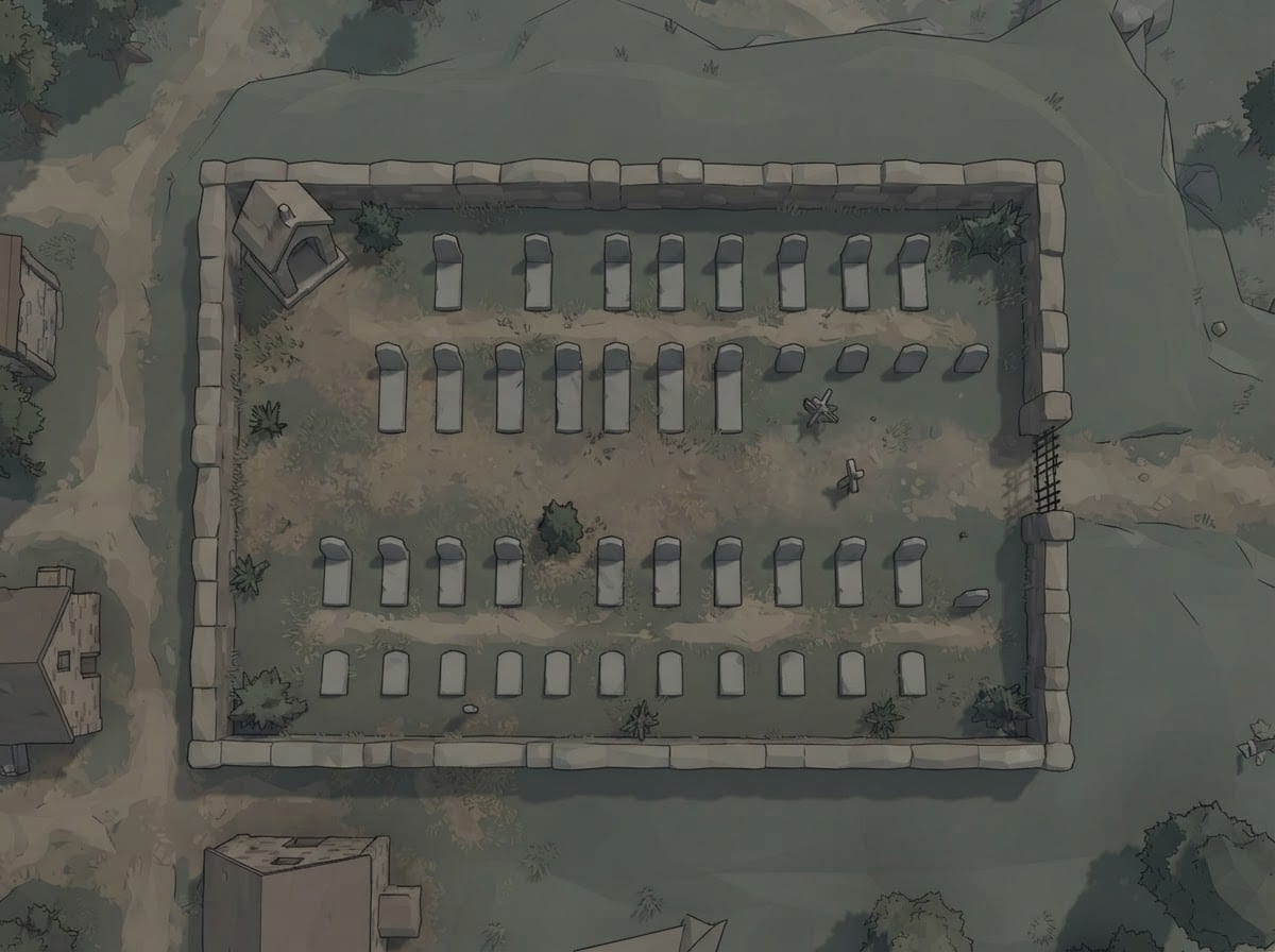 Cementerio — plano cenital