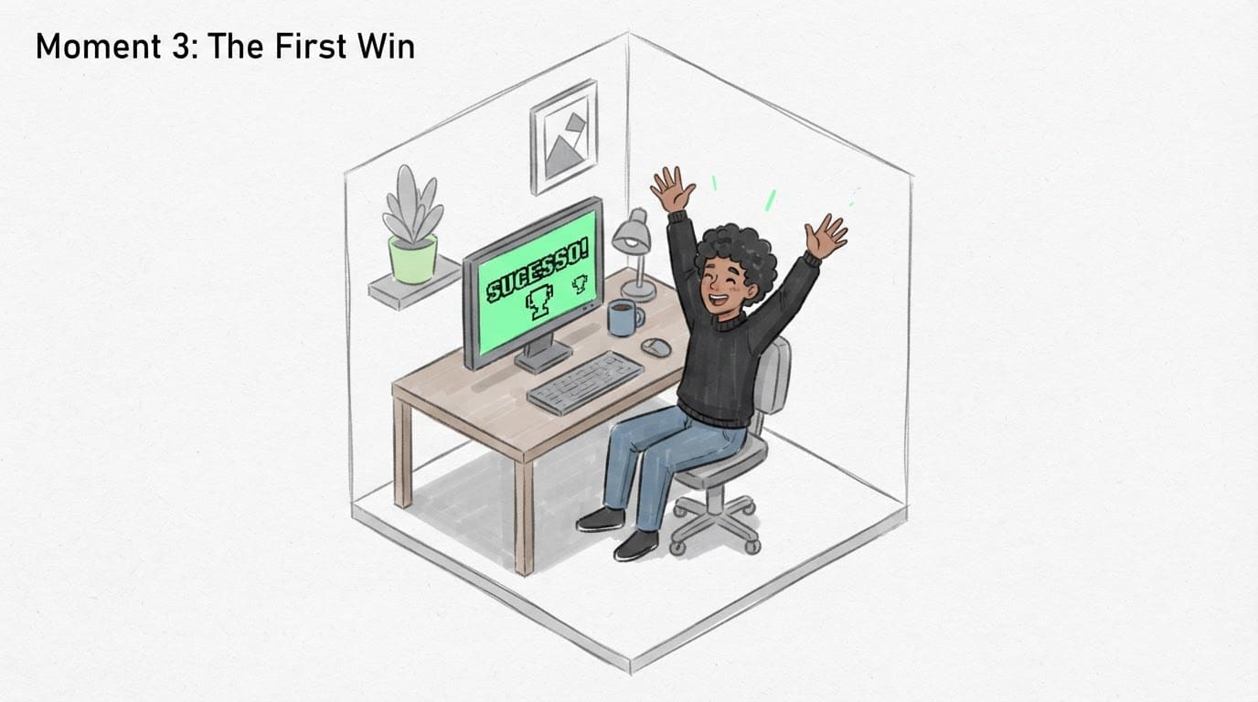 The win