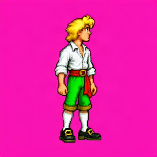 Blond Pirate Pixel Sprite