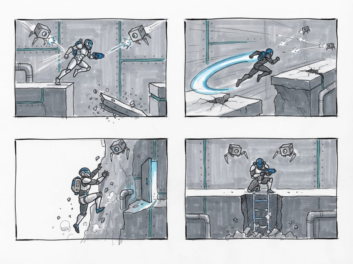 More action — The start