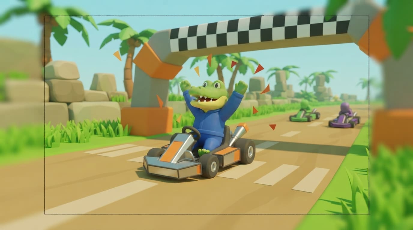 The win — alligator celebration