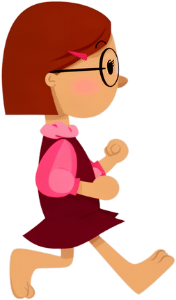 Running Girl Passing Pose