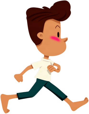 Running Boy Side Profile