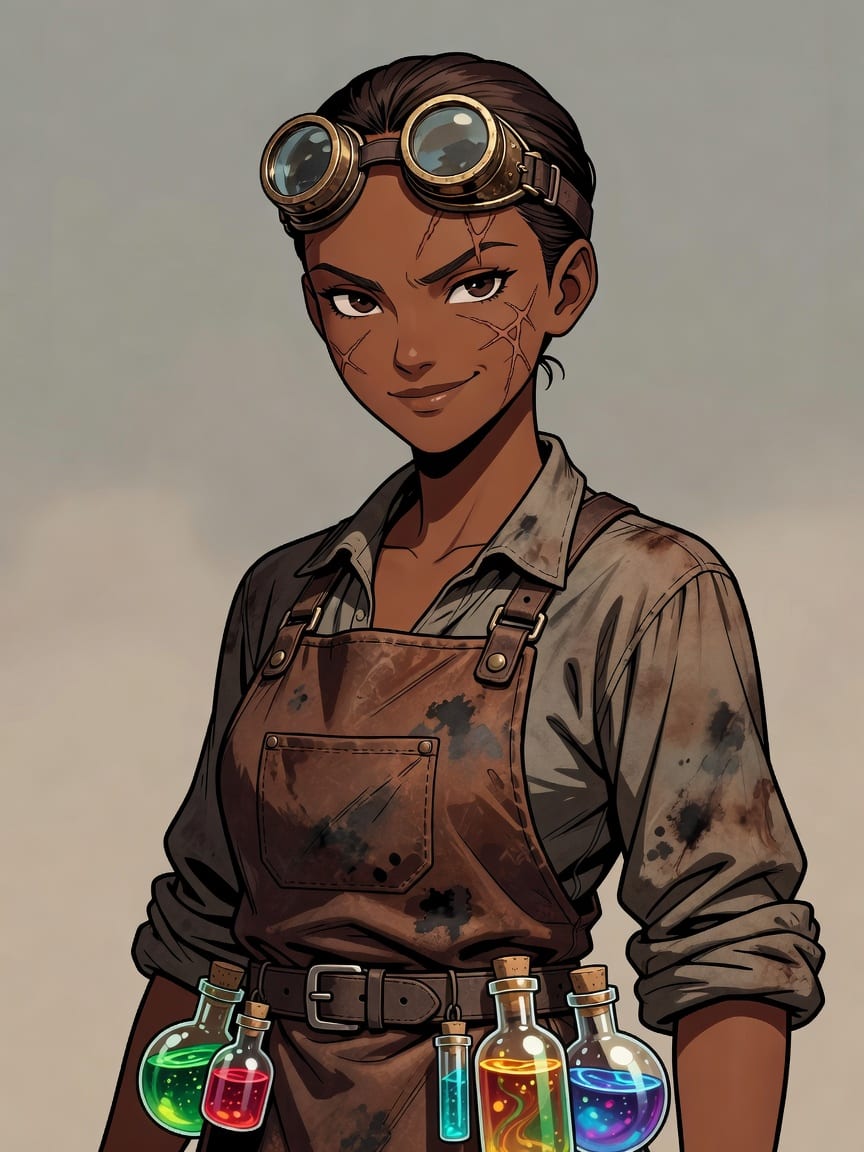 Portrait - spouse_alchemist (illustrated)