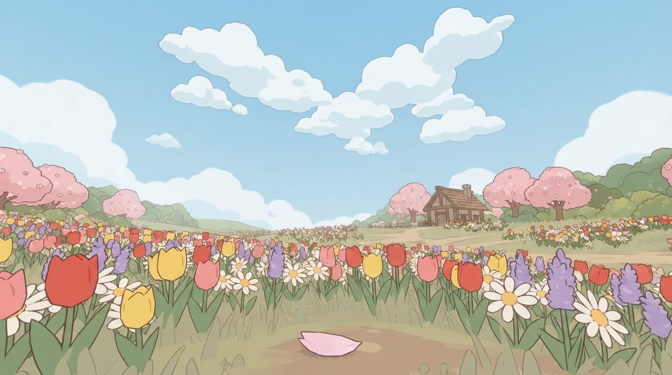 The last scene — flower field