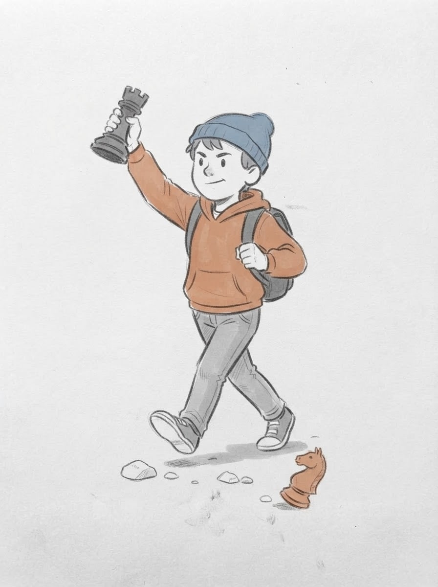 Kid on his feet