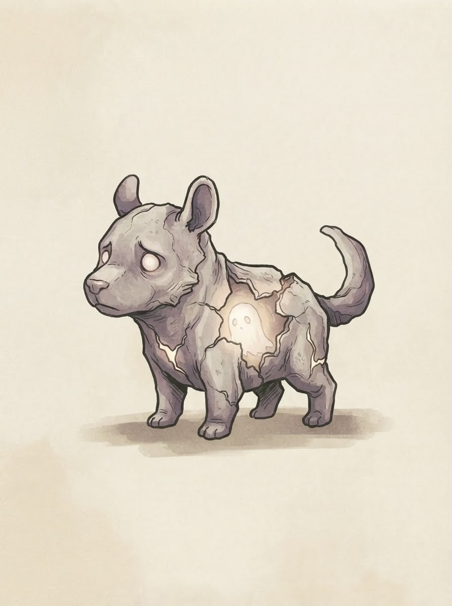 Who you meet — small animal husk with a spirit inside