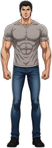 Muscular Anime Man