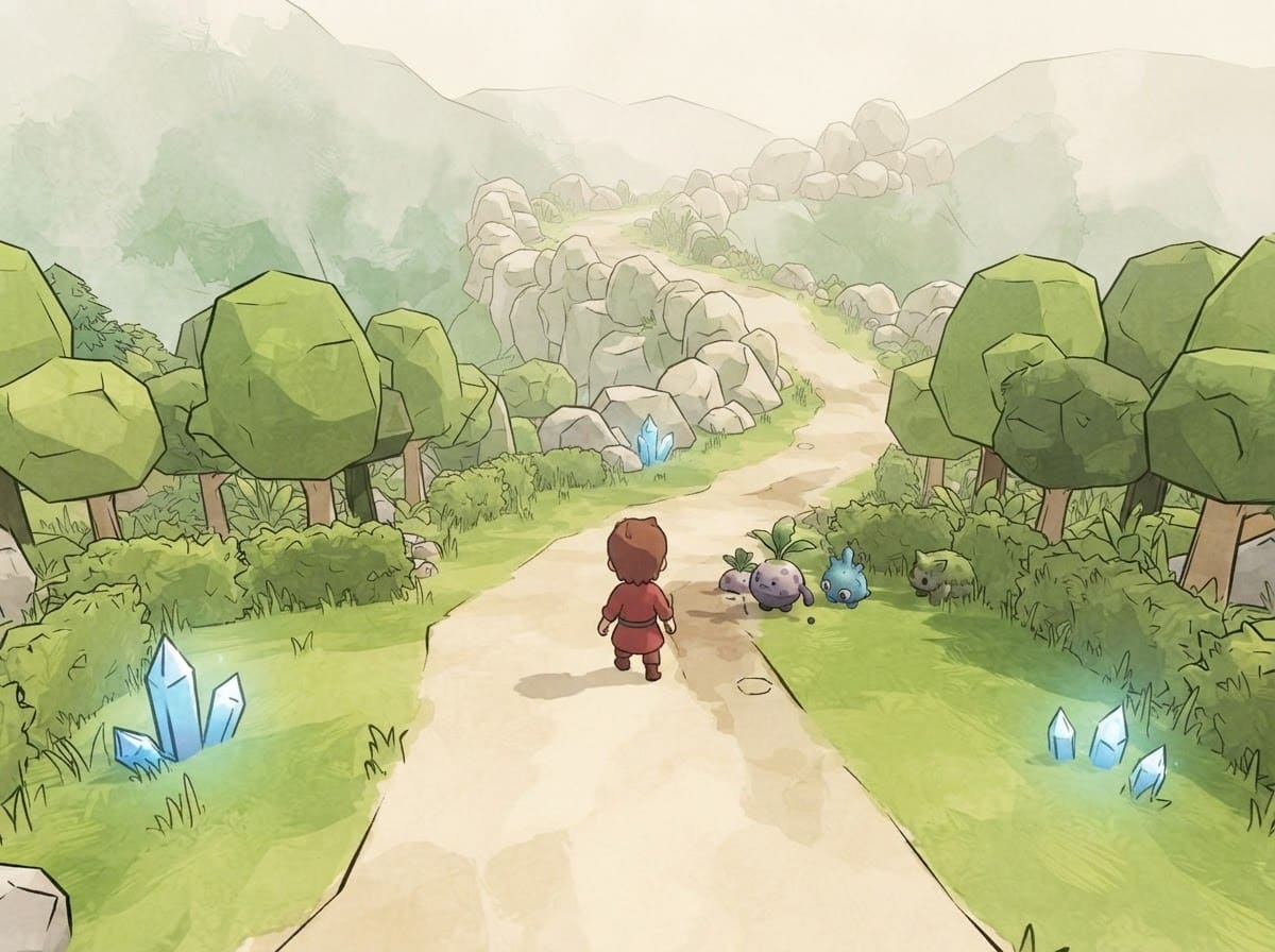 Hand-drawn as 3D open world
