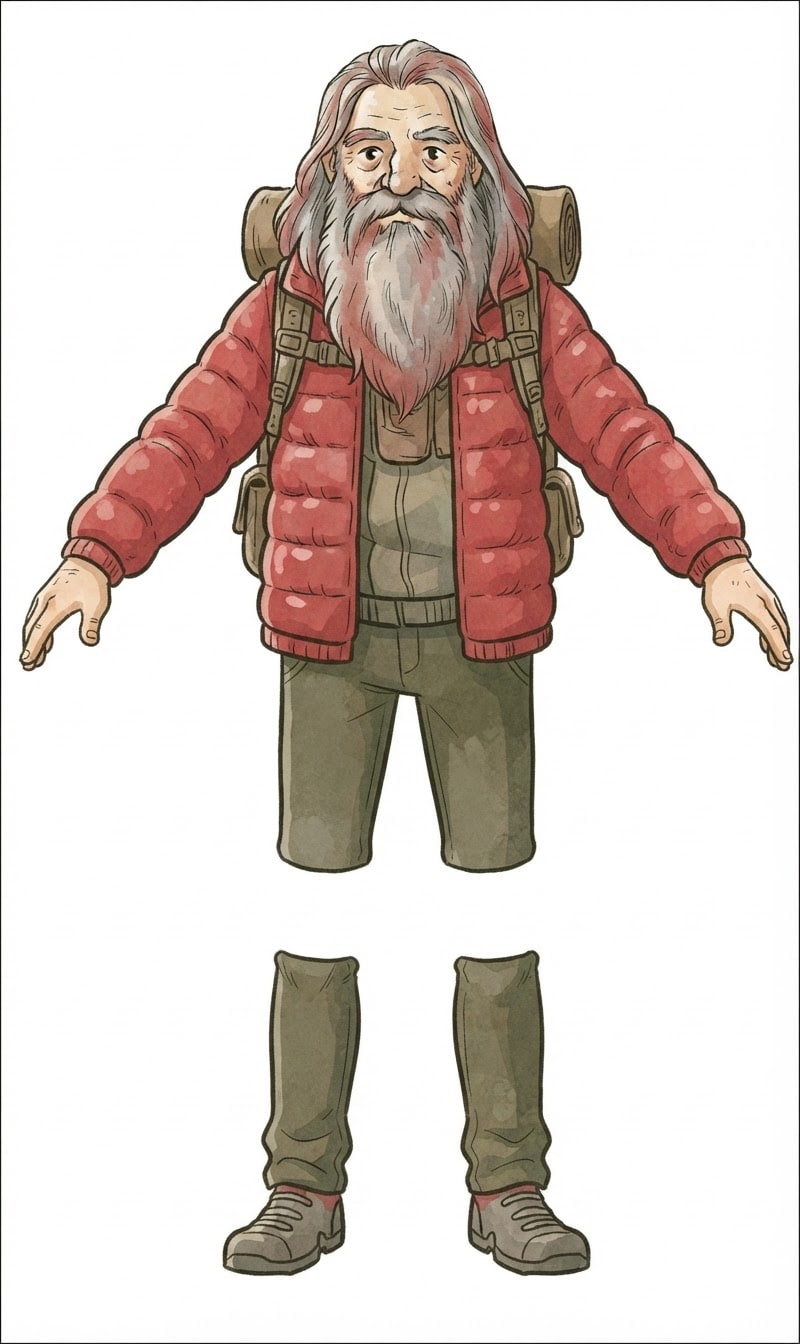 Trailbound elder hiker